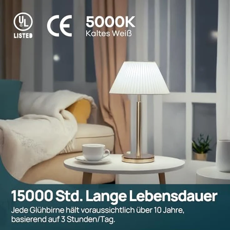 Linkind E14 LED Kerzenform Lampe, ersetzt 60 Watt, 7W LED Kerze Lampe 860Lm 5000K Tageslicht, Nicht Dimmbar C35/B35 Kerzenlicht, Energie sparen, 6 Stück kühles Weiß – Bild 6
