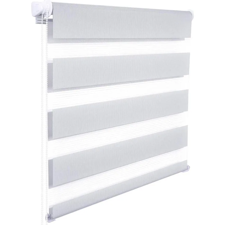 WOLTU Doppelrollo Duo Rollo Grau 45x150