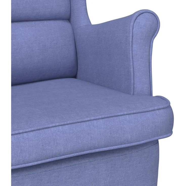 Schaukelsessel, Schaukelstuhl Jeansblau 74x90x102 cm Stoff – Bild 7