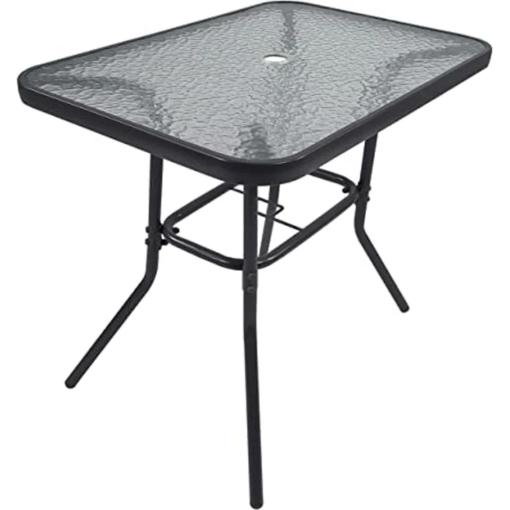 VCM Gartentisch Glas 917592 Klarglas H. 70 x B. 80 x T. 55 cm – Bild 2