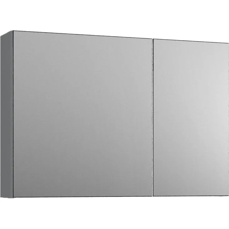 BADEDU GERS Spiegelschrank 80 cm breit, Grau