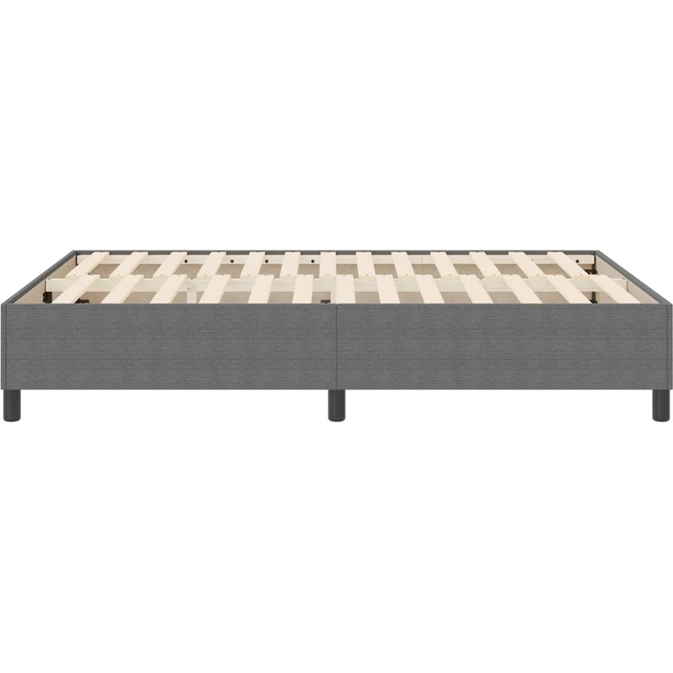 vidaXL Plattformbettgestell Hellgrau 160 x 200 cm Cordstoff 3337417 – Bild 5