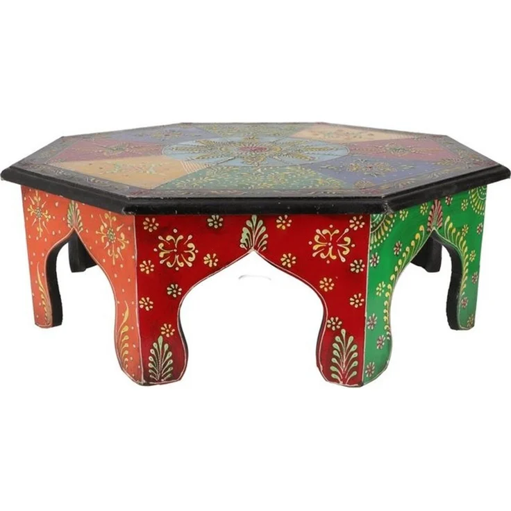 Guru-Shop Couchtisch Bemalter kleiner Tisch, Minitisch, Blumenbank -.. – Bild 2