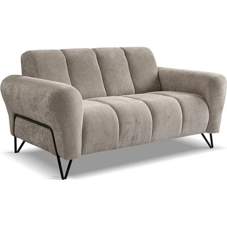 Beautysofa Sofa mit Metallbeine in schwarzer VOLARE, 2-Sitzer, viele Farbvarianten, ohne Schlaffunktion – Bild 4