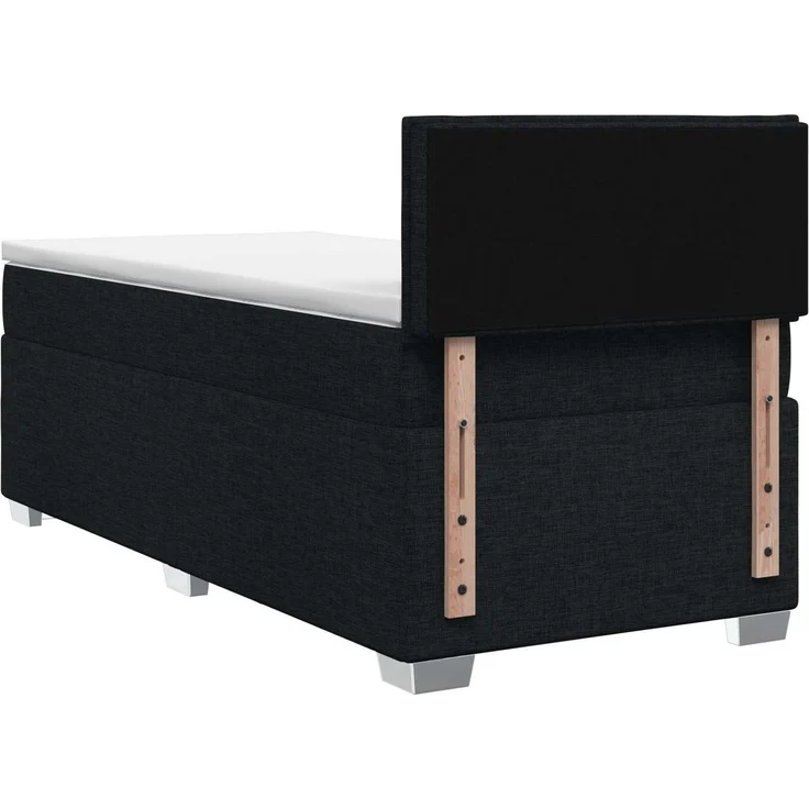 vidaXL Boxspringbett mit Matratze Schwarz 90 x 200 cm Stoff 3450385 – Bild 8