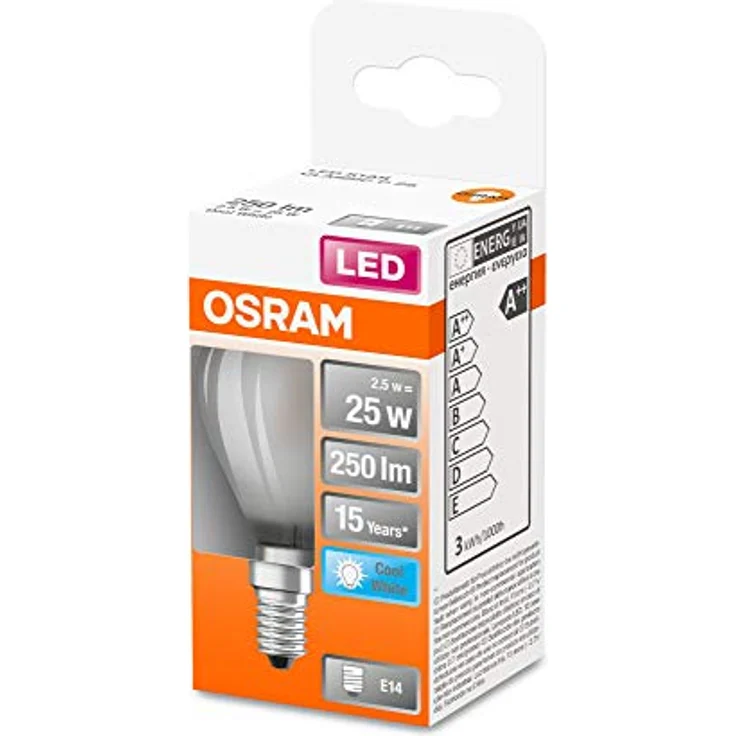 OSRAM Classic P LED-Lampe E14, 2,5W, 4.000K, matt, universalweiß – Bild 3