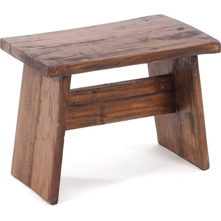 DESIGN DELIGHTS Hocker SITZBÄNKCHEN "SCHEMEL 40", Altholz massiv, 31x40x25cm, Fußhocker, F – Bild 5