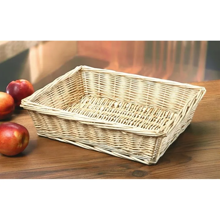 Brotkorb "Naturweiß" aus Weide, 32x22 cm, Obstkorb, Obstschale, Aufbewahrungskorb