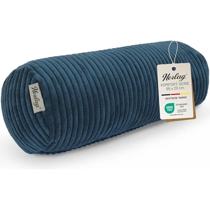Herlag Nackenrolle Kissenrolle ELLA, 65x20cm oder 40x15cm, 4 Farben, Wohnzimmer, Schlafzimmer – Bild 2