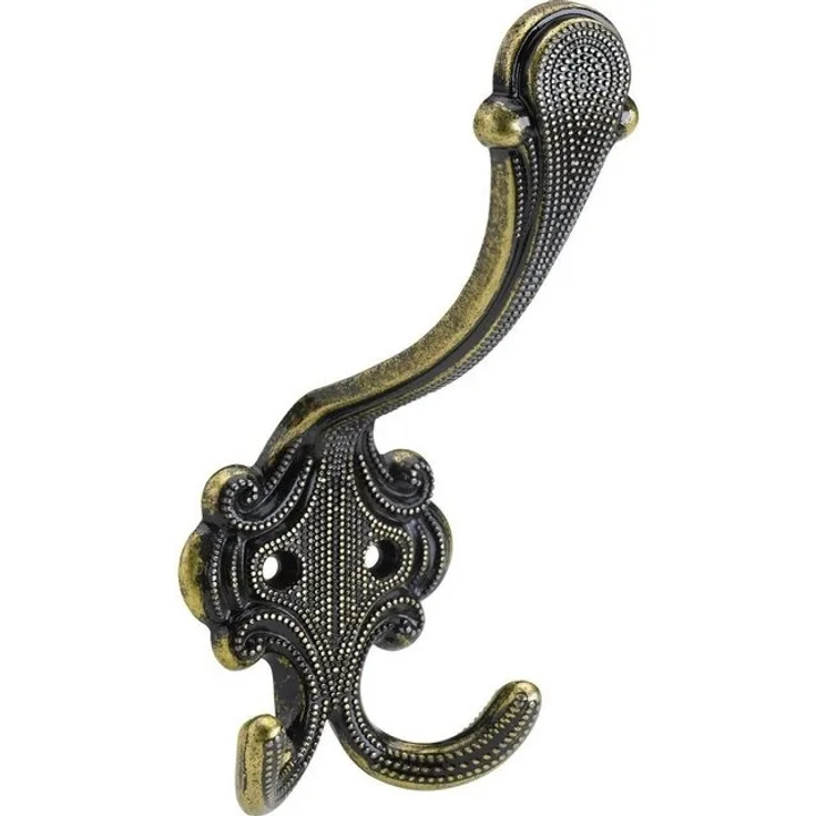 Hettich Garderobenhaken 5,8 x 14,5 x 7,0 cm antik gold