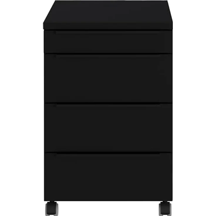 Germania Rollcontainer 4377-83, in Schwarz, mit Utensilienfach, 42 x 63 x 60 cm (BxHxT) – Bild 3
