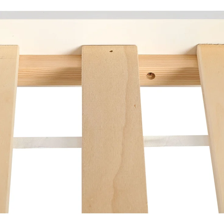 Homestyle4u Kinderbett Etagenbett 90x200 Kinder Dreifachbett Hochbett Weiß Holz Natur Stockbett Spielbett – Bild 10