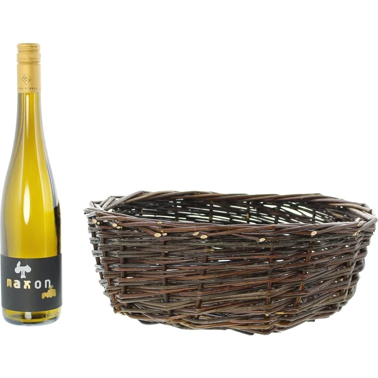 Weidenschale Naturbraun Ø 38cm Obstschale Dekoschale Obstkorb Korb Schale – Bild 2