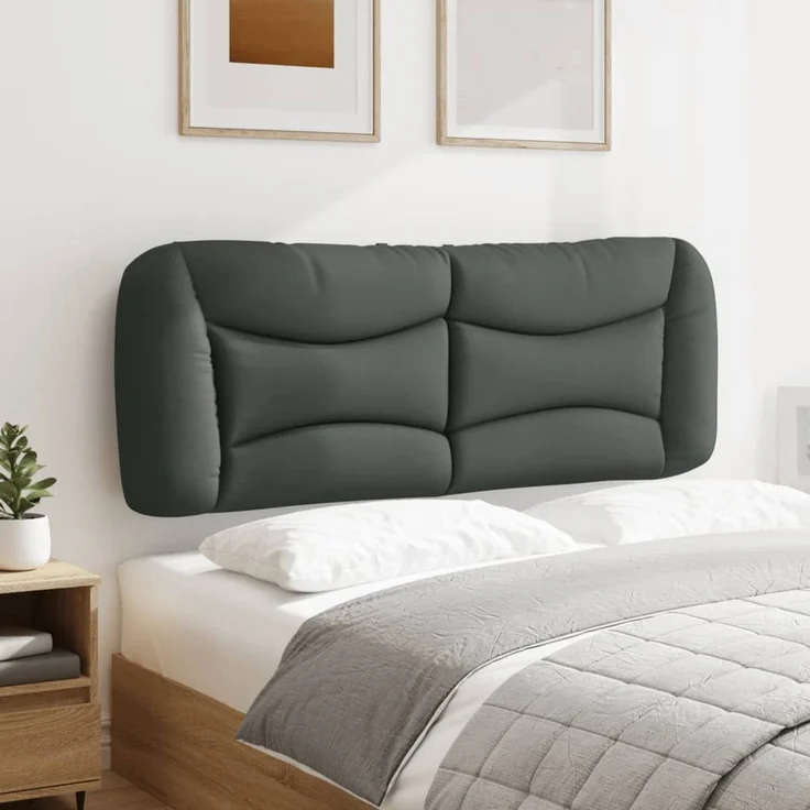 vidaXL Kopfteil-Kissen Dunkelgrau 120 cm Stoff 374562 – Bild 4