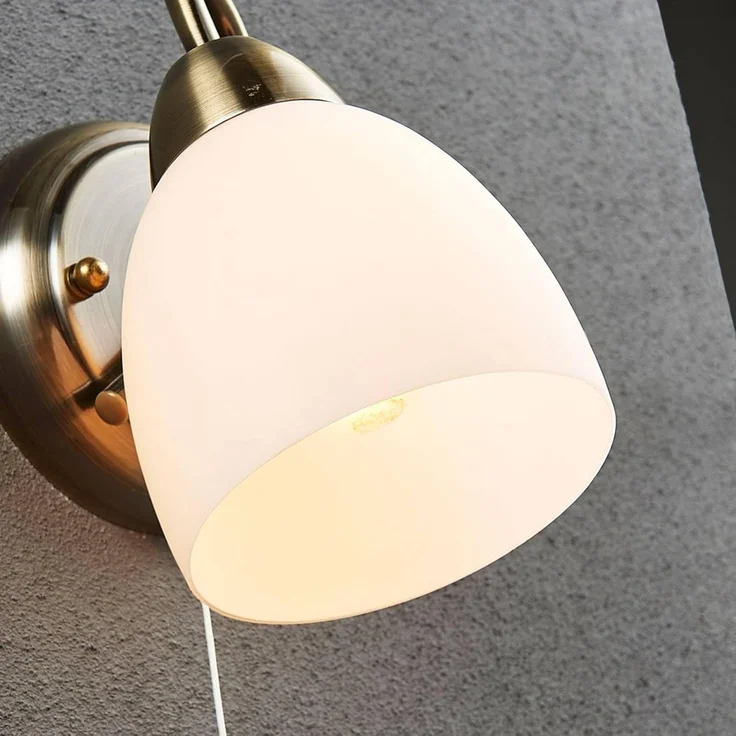 Lindby Wandleuchte Mael, Glas Bronze IP20, 1 x 40 W – Bild 7