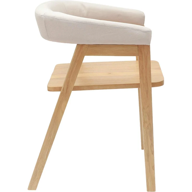 vidaXL Esszimmerstühle 2 pcs Natur 54 x 57 x 73 cm Massives Gummiholz 42020423 – Bild 5