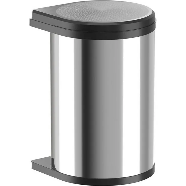 HAILO Abfallsorter MONO 20 mit 20 Liter Abfallvolumen ab 40 cm Schrankbreite, Edelstahl / schwarz / HAILO 3520001