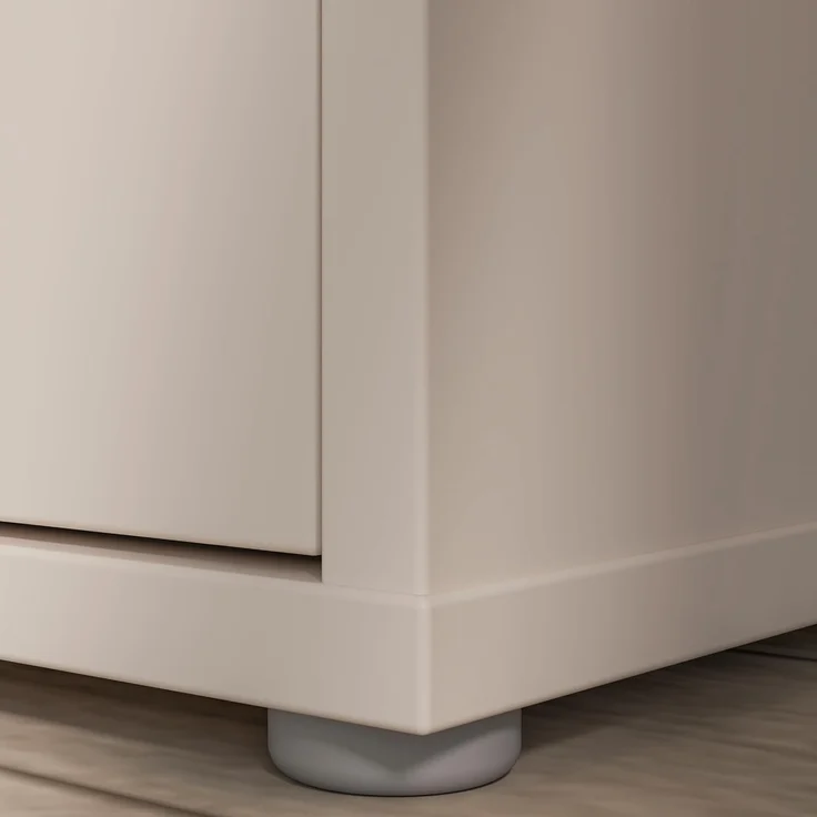 Forte Alice Springs Kommode 50, moderner Nachttisch, Beistelltisch, 2 Schubladen, Schlafzimmer, Wohnzimmer, Holzwerkstoff, Kaschmir Beige, 49,8 cm breit x 57,5 cm hoch x 34,9 cm tief – Bild 10