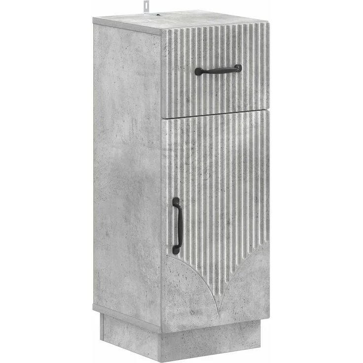 vidaXL 4-teiliges Badezimmer-Schrank-Set HOORN Betongrau Holzwerkstoff 3417957 – Bild 4