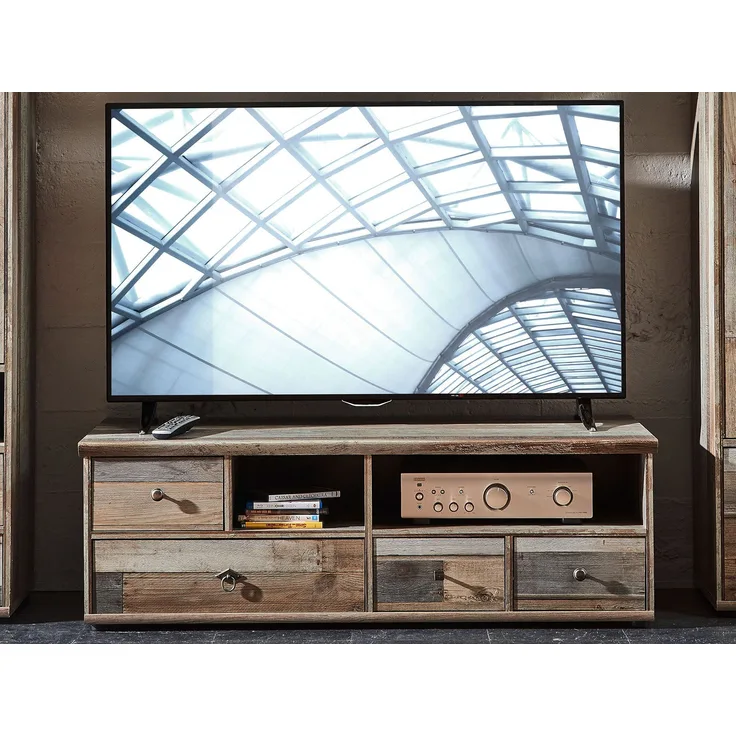 TV-Board >Britta< in Driftwood Nachbildung aus Kunststoff - 130x43x52cm (BxHxT)