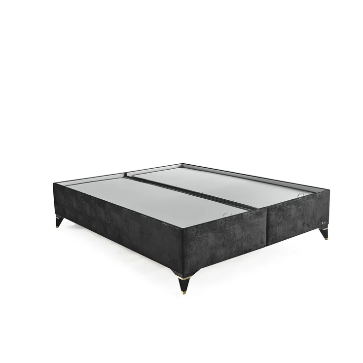 Schlafzimmer-Set "Florimella" – Bett mit Bettkasten, Nachttisch, Mit Matratze-Anthrazit – Bild 5