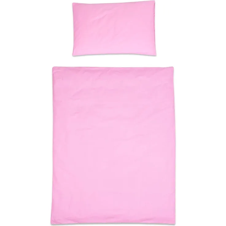 Baby Comfort 2-teiliges Baby Kinder Bettbezug 150x120 cm mit Kopfkissenbezug - Rosa