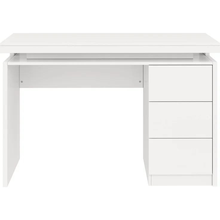 ZUBALIYA Moderner LED-Schreibtisch 120×50×78,5 cm – Computertisch mit drei Schubladen, verlängerter und verbreiterter Arbeitsfläche, verstärkten Beinen, einstellbarer LED-Beleuchtung, geeignet für Homeoffice – Bild 8