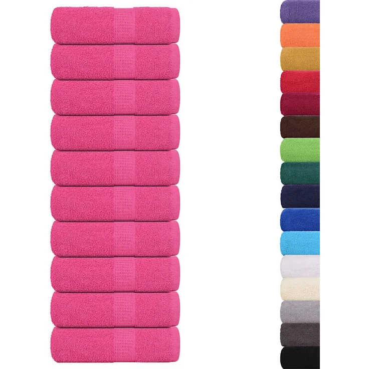 vidaXL Waschtücher FROGN 10 Stk. Rosa 30x30 cm 360 g/m² 137042 – Bild 2
