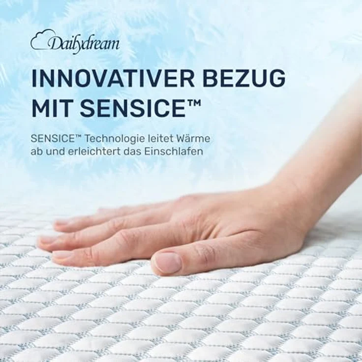 Dailydream Matratzen Topper 140x200cm, Memory Foam 5cm, Cool Touch Edition Model M, rutschfest, abnehmbarer Bezug, zertifiziert & ergonomisch – Bild 3
