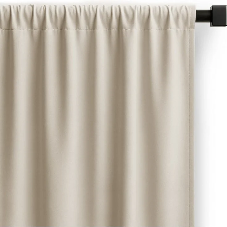 Restilo Gardine Gardine Vorhang Einfarbig Verdunklungsvorhang Aufhängung Pleat (1 St), Kräuselband, verdunkelnd, Polyestertextilien – Bild 4