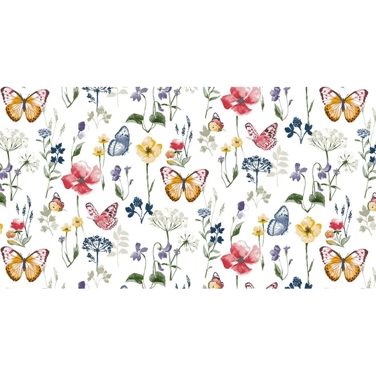 texpot Tischdecke Wachstuch Schmetterlinge Frühling Blumen abwischbar (1-tlg) – Bild 2