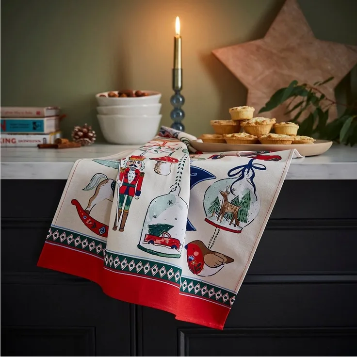 Ulster Weavers Geschirrtuch Christmas Ornaments, (1-tlg, 1-teilig), 100% Baumwolle 48x74cm Küchentuch