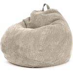 Green Bean® Indoor Sitzsack waschbar, EPS-Perlen Füllung / Cordstoff beige, 90x110 cm