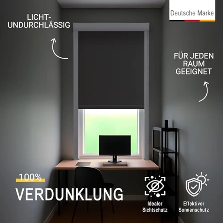 Sol Royal PVC Kassettenrollo SolReflect K24 Anthrazit, 175 x 60 x 4.2 cm – Bild 3