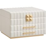 Schmuckkästchen 3 Ebenen, Spiegel, 2 Schubladen, schwebender Effekt