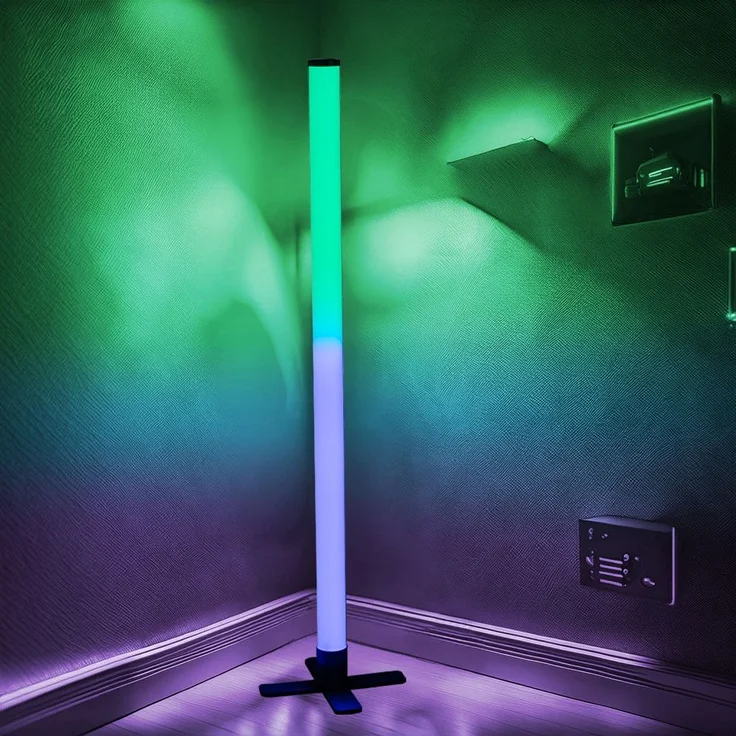 RGB LED Wand-/ Stehleuchte, Fernbedienung, viele Modi, H 103 cm – Bild 3