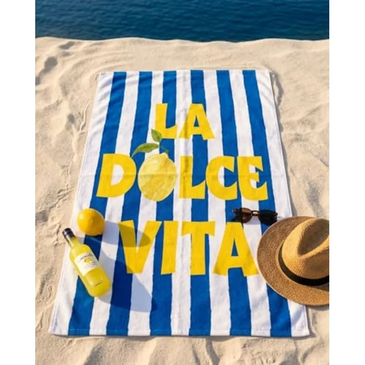 La Dolce Vita Kinder Strandtuch Badetuch für Strand und Schwimmbad 70x140 cm