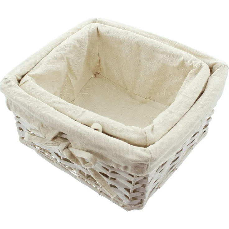 2er Set Füllkörbchen eckig Schale Korb Brötchen Obstkorb Weidekorb Aufbewahrung – Bild 3