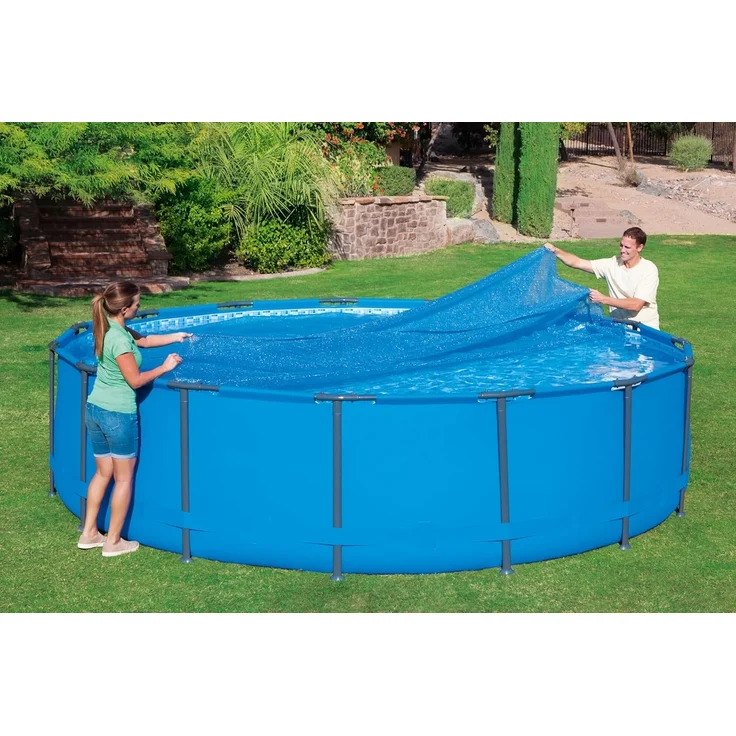 PE-Solarabdeckplane Ø 462 cm, blau, rund – Bild 10