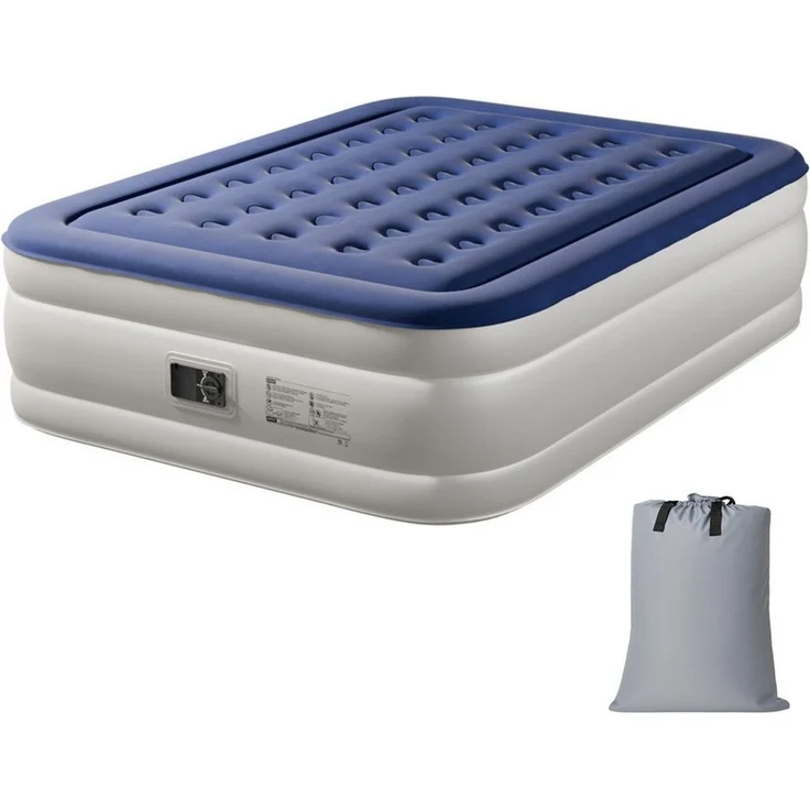 LEADZM Luftmatratze mit Integrierter elektrischer Pumpe,Doppelbett,Beflockte Oberfläche, 204kg Tragkraft, Luftbett,für Camping Zuhause 190 x 99 x 45 cm – Bild 2