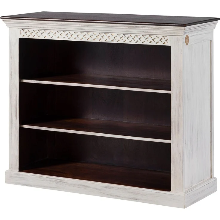 Regal Mango / Akazie 120x45x100 weiß gewachst CASTLE-ANTIK #109 – Bild 1