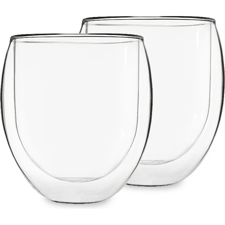 Teeglas Ice 2-er-Set 400 ml spülmaschinenfest hochwertiges Borosilikatglas Transparent