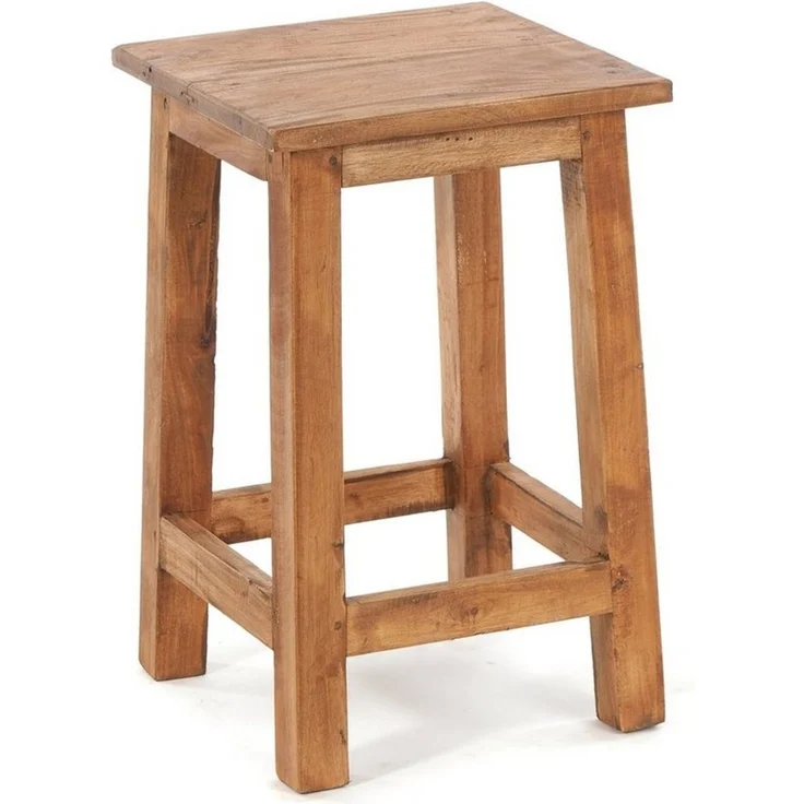 DESIGN DELIGHTS Hocker Sitzhocker MADERO, 48x30cm(HxB) Altholz Holzhocker, massivholz Hocker – Bild 1