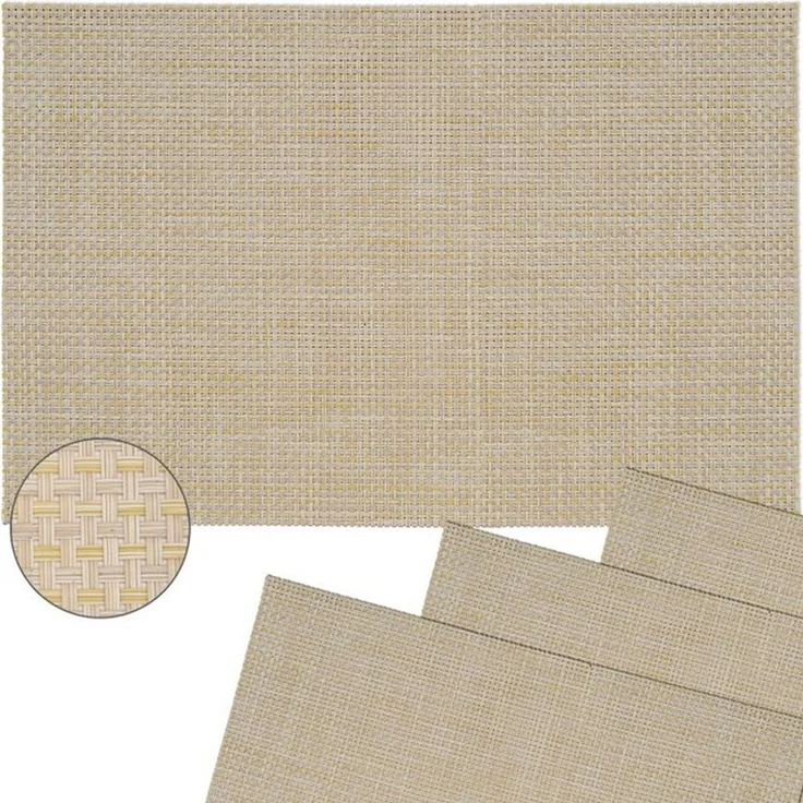 matches21 HOME & HOBBY Platzset Tischset ELEGANCE beige 4er Tischunterlage als Tischdeko, (4-St), modernes Esstisch Platzdeckchen als abwaschbarer Tischuntersetzer – Bild 3