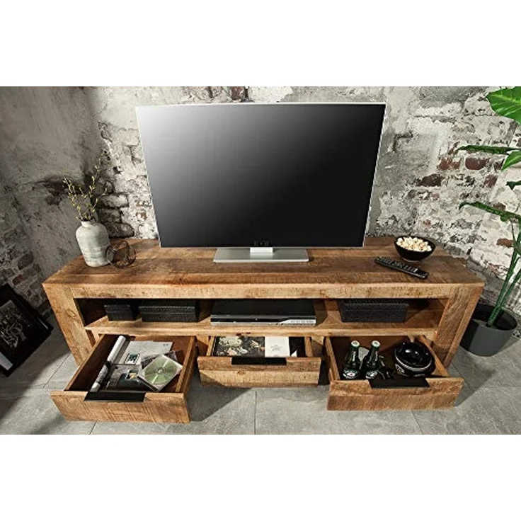 riess-ambiente Lowboard IRON CRAFT 170cm natur, Massivholz · TV-Board · 3 Schubladen · Mangoholz · Wohnzimmer – Bild 4