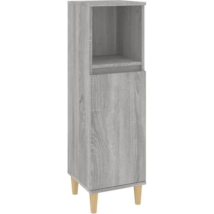 vidaXL 3-tlg. Badmöbel-Set Grau Sonoma Holzwerkstoff 3185603 – Bild 6