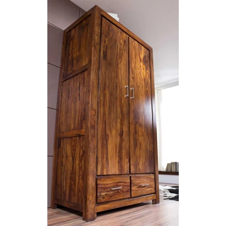 Garderobe Sheesham 100x61x200 braun lackiert METRO LIFE #117 – Bild 5