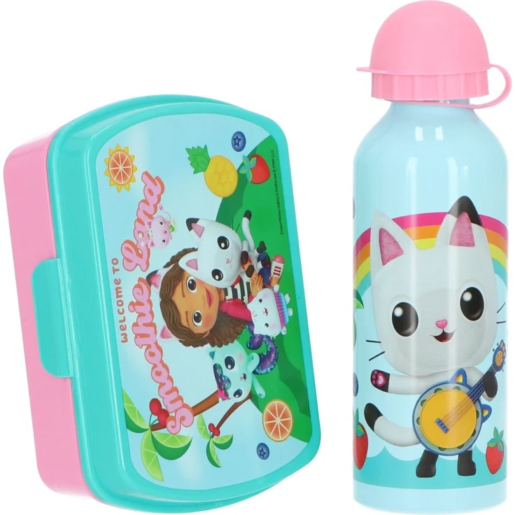 Gabby's Dollhouse Lunchbox Set – Brotdose und Trinkflasche für Kinder – Bild 1