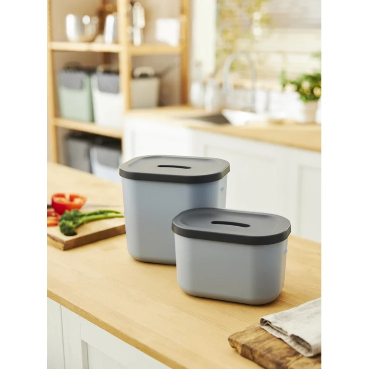 Rotho Komposteimer Jive Bio 3,2 L schwarzweiß Biomüll Abfalleimer – Bild 5