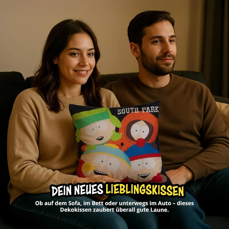 United Labels® Dekokissen South Park Kissen Plüsch Dekokissen Zierkissen Kopfkissen 40x40 cm – Bild 3